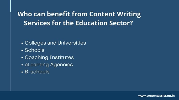 Content writing services for the education industry