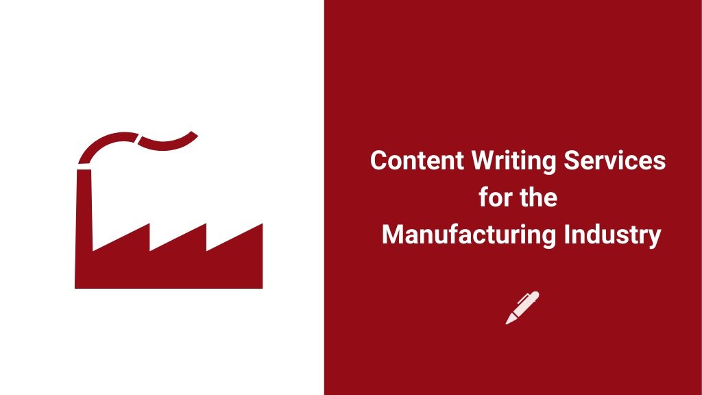 content writing services for manufacturing industry banner