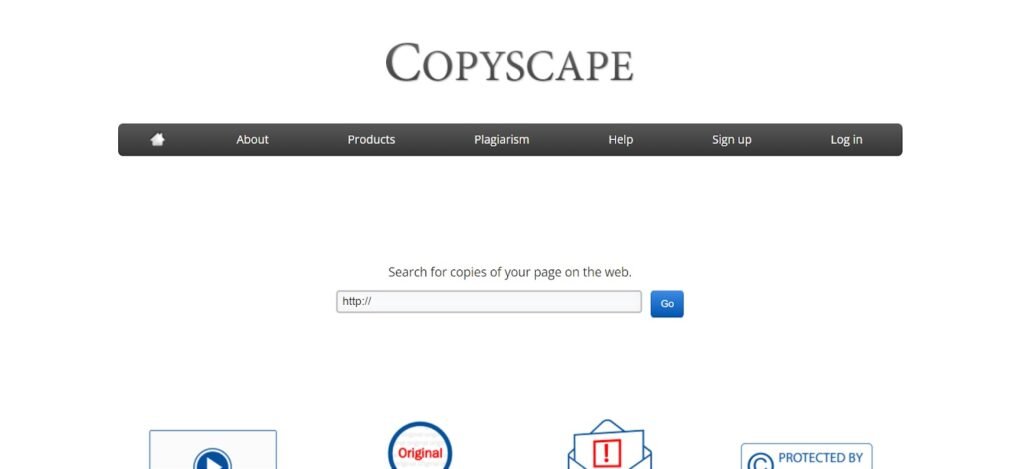copyscape plagiarism tool screenshot