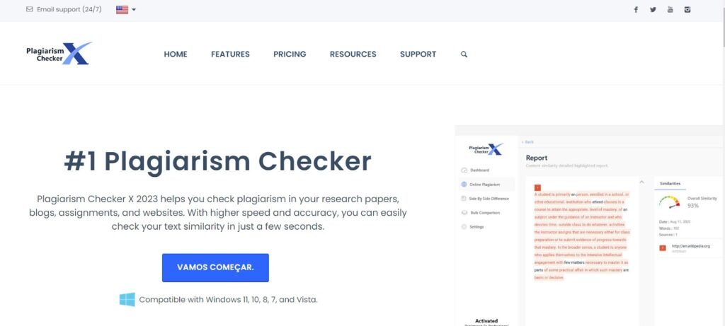 PlagiarismcheckerX Plagiarism checker tool screenshot 