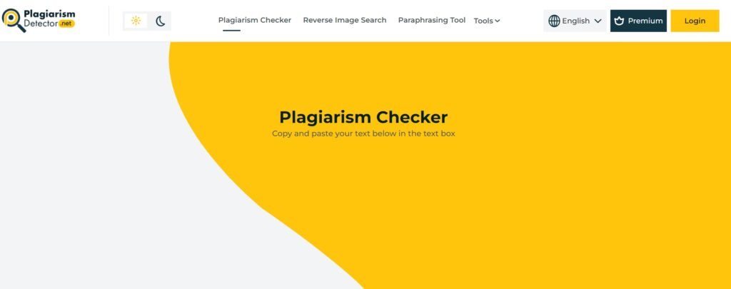 Plagiarismdetector.net Plagiarism checker tool screenshot 