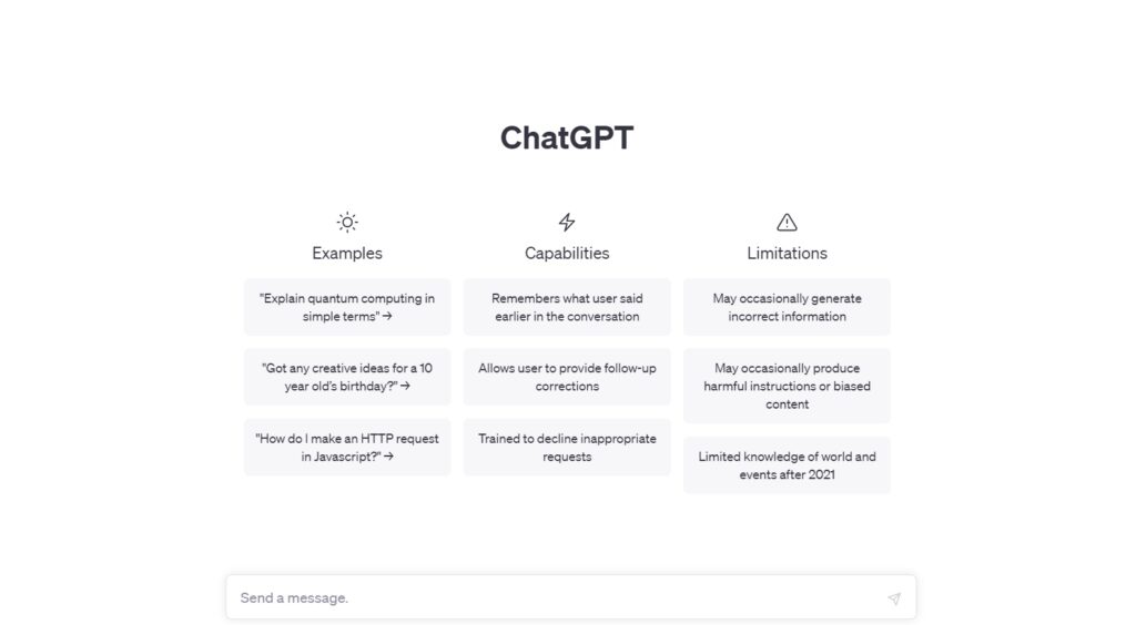 ChatGPT Screenshot