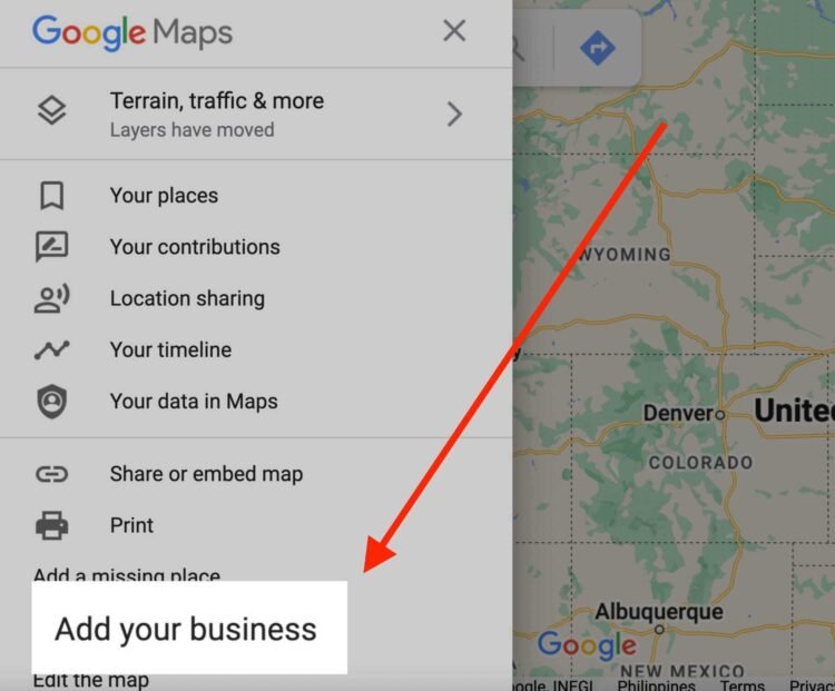 Adding Google Business Profile to Google maps