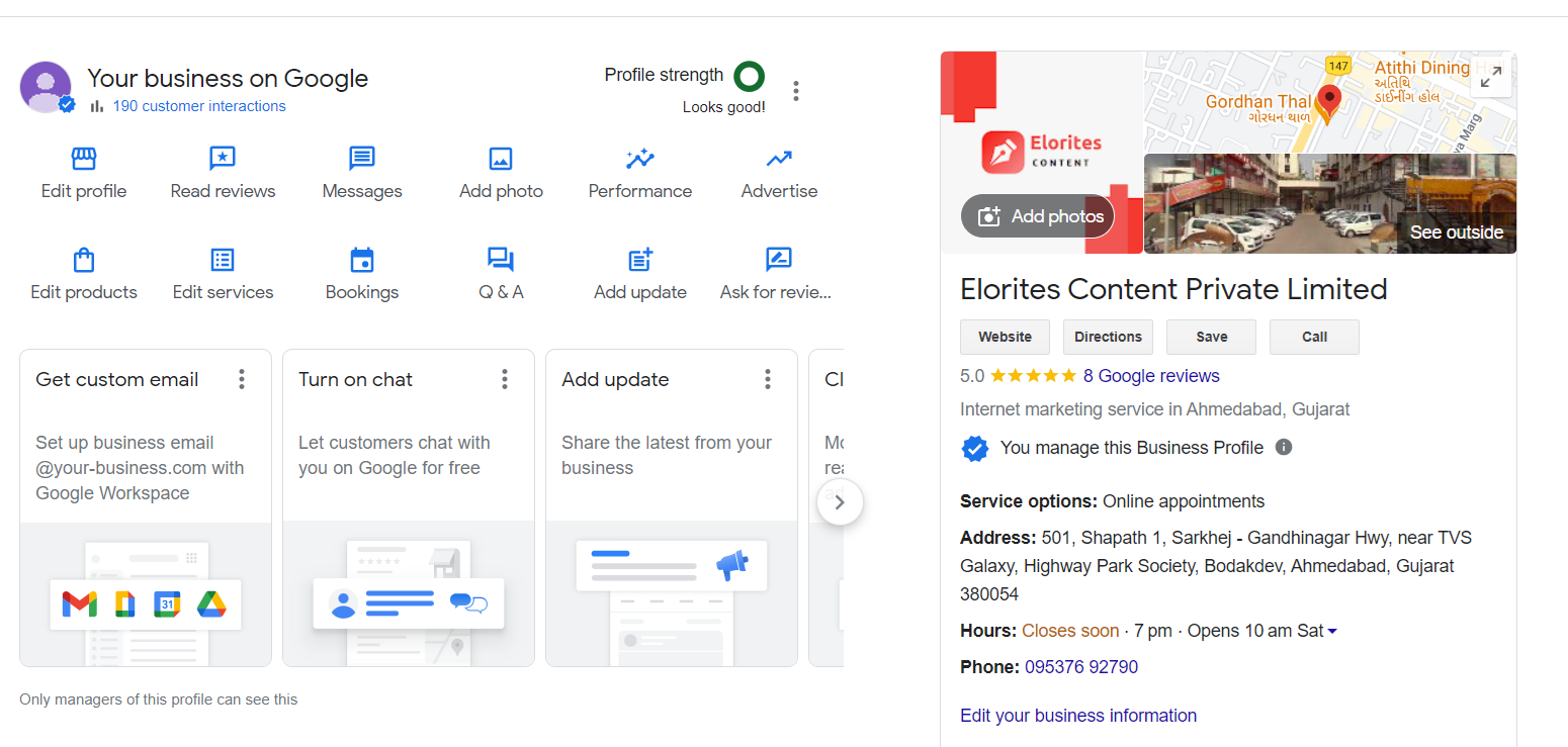 How a Google My Business Profile Looks like example