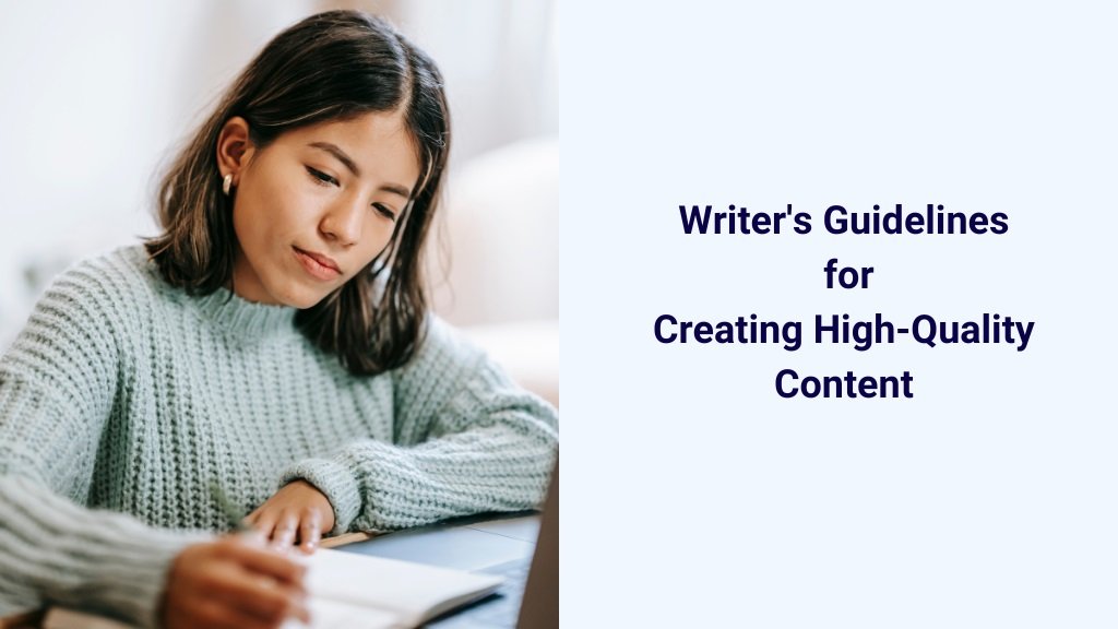 Writer Guidelines for creating high-quality content banner